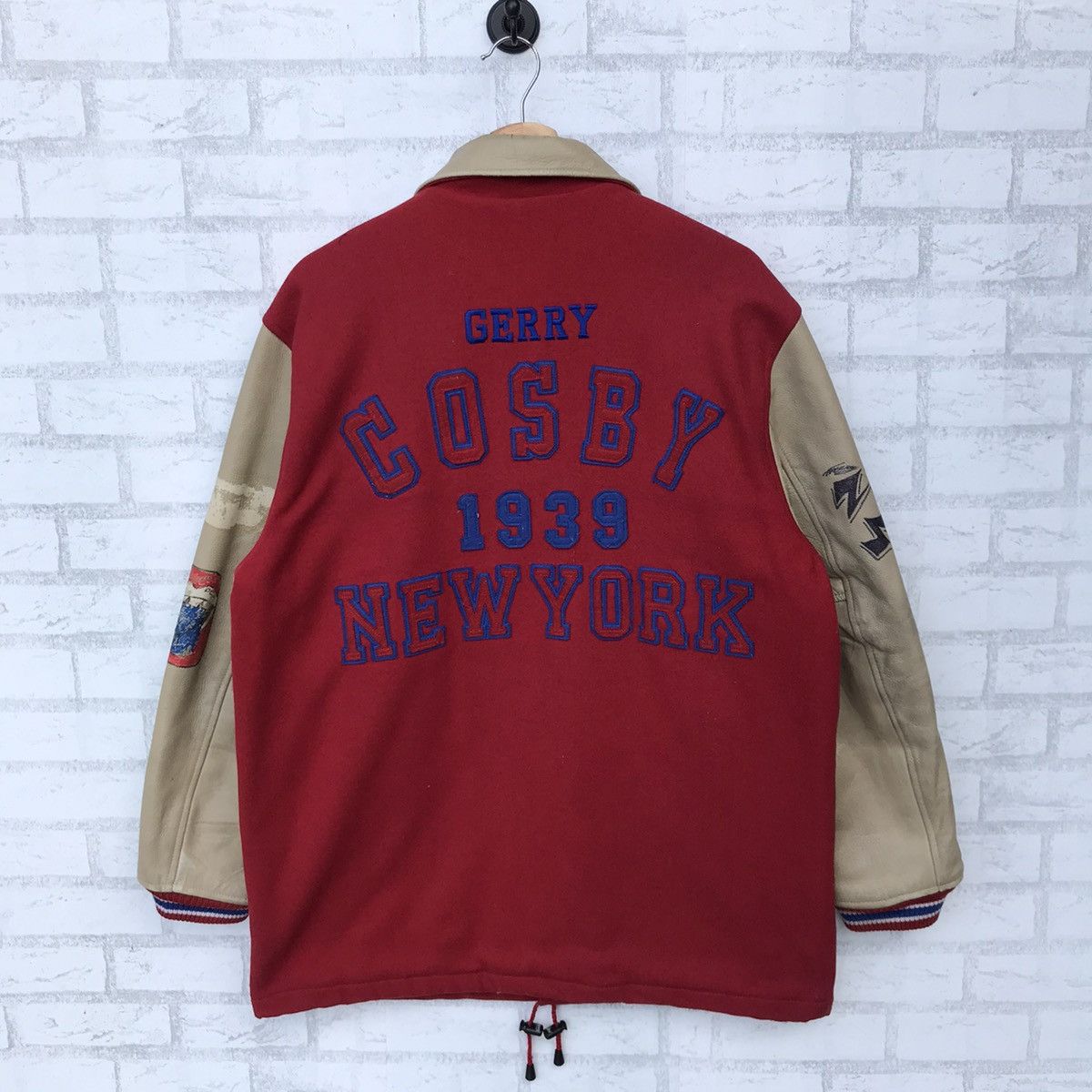 Vintage Vintage 90s Cosby Varsity Jacket Leather Sleeve Size US L / EU 52-54 / 3 - 2 Thumbnail