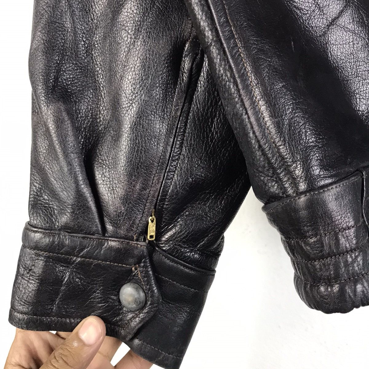 Vintage Vintage 90s Superman Sherpa Lined Leather Jacket Size US M / EU 48-50 / 2 - 6 Thumbnail