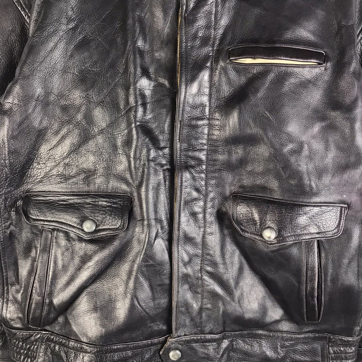 Vintage Vintage 90s Superman Sherpa Lined Leather Jacket Size US M / EU 48-50 / 2 - 7 Thumbnail