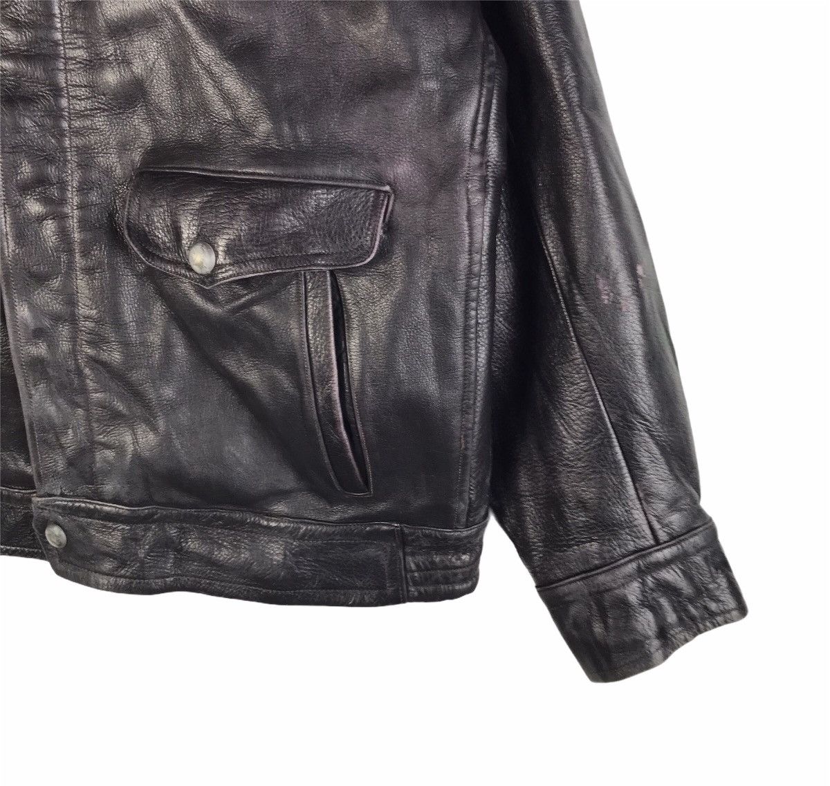 Vintage Vintage 90s Superman Sherpa Lined Leather Jacket Size US M / EU 48-50 / 2 - 9 Thumbnail
