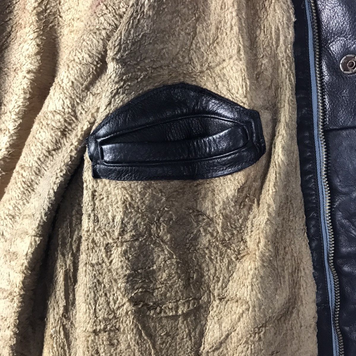 Vintage Vintage 90s Superman Sherpa Lined Leather Jacket Size US M / EU 48-50 / 2 - 3 Thumbnail