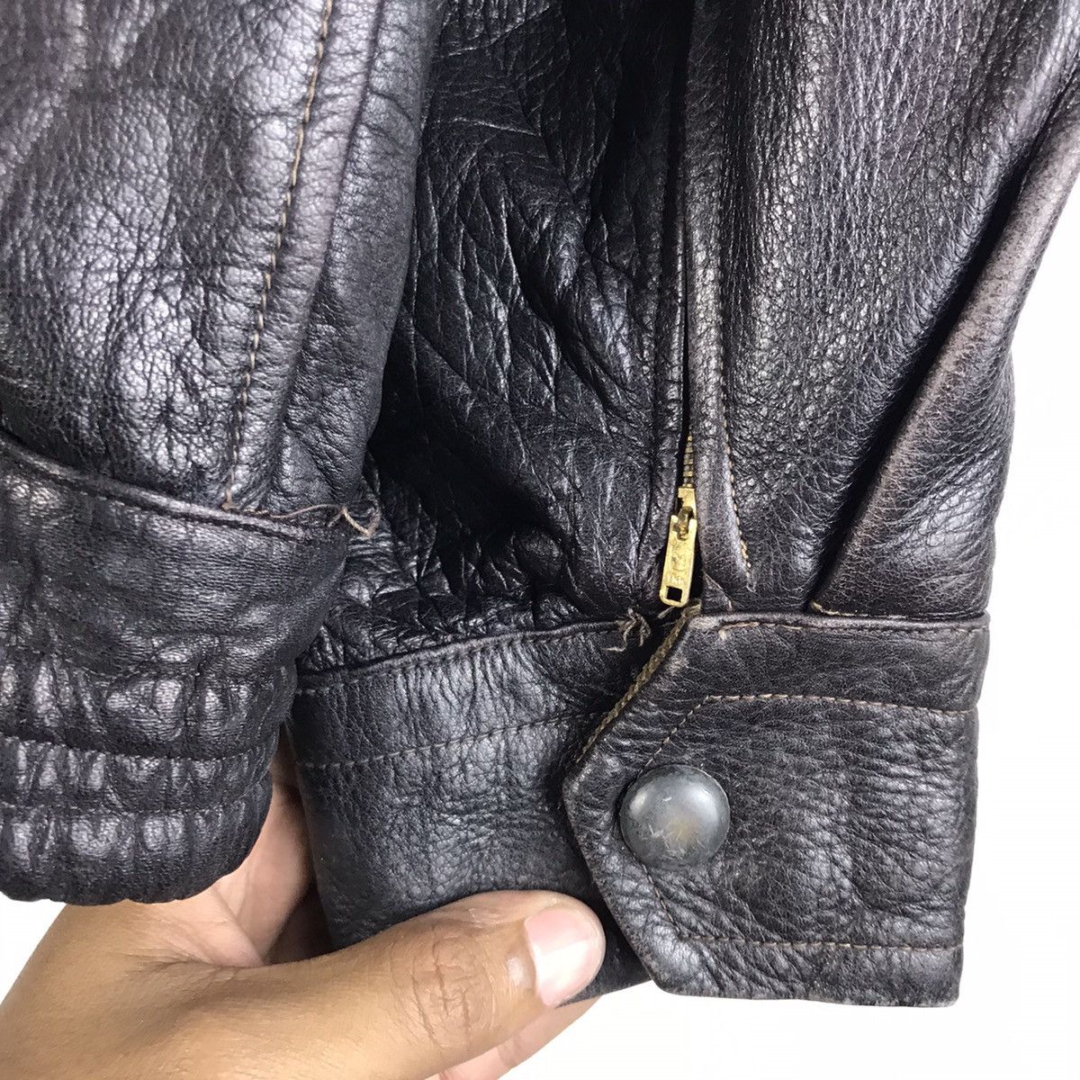 Vintage Vintage 90s Superman Sherpa Lined Leather Jacket Size US M / EU 48-50 / 2 - 5 Thumbnail