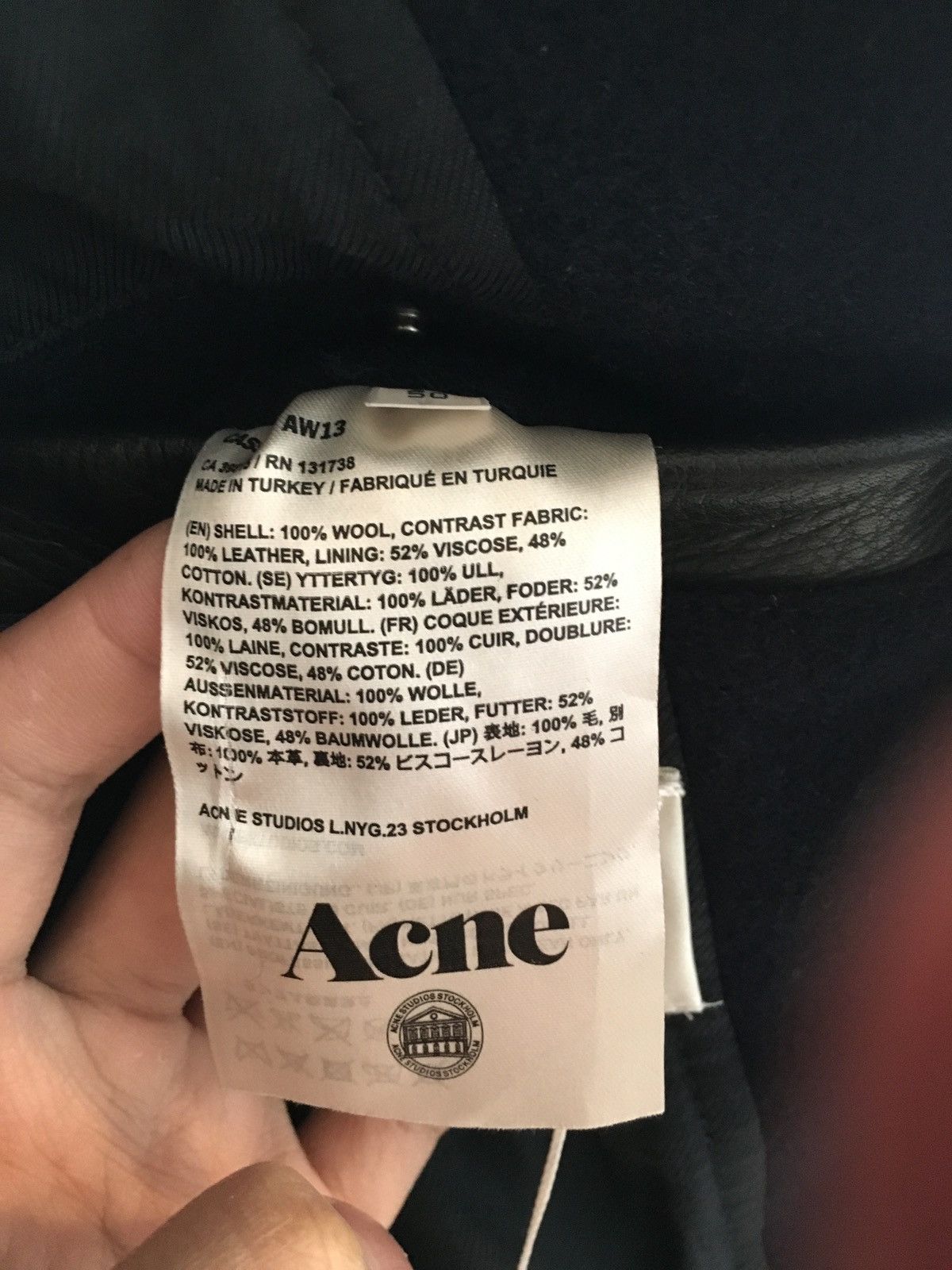 Acne Studios Cassady leather wool jacket Size US M / EU 48-50 / 2 - 4 Thumbnail