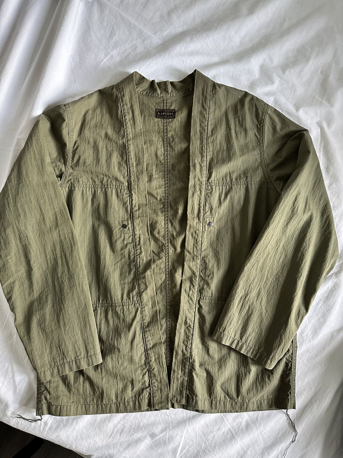image of Kapital Kakashi Shirt in Olive, Men's (Size Medium)