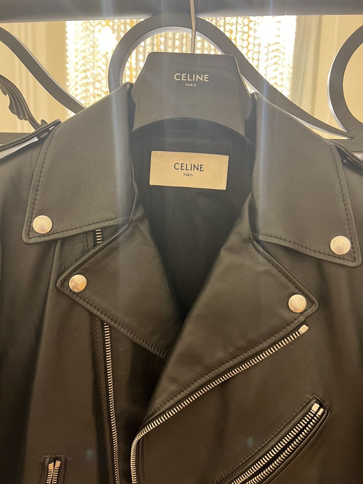 Celine × Hedi Slimane Christian Marclay SS19 Classic Leather Biker