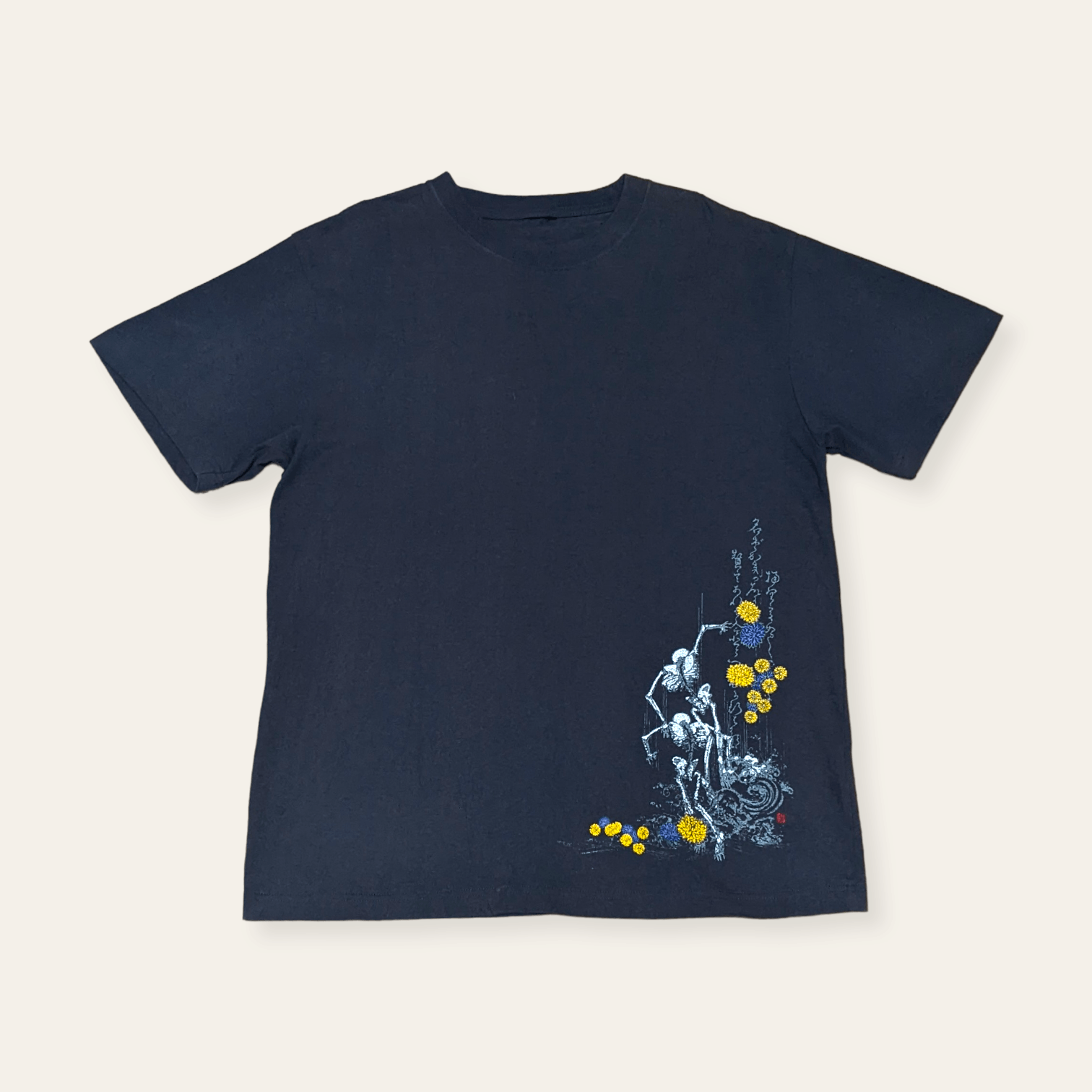 Japanese Brand × Seditionaries × Vintage Vintage Japanese Sukajan Style Dancing Skull T shirt Size US M / EU 48-50 / 2 - 2 Thumbnail