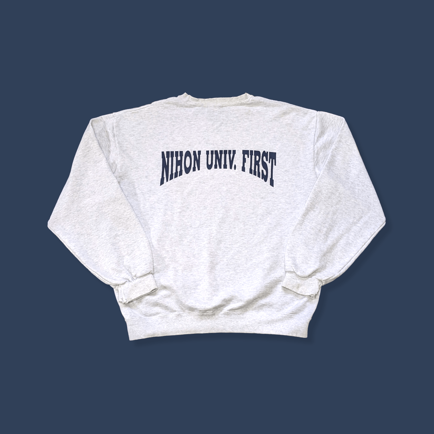 Japanese Brand × Russell Athletic × Vintage Vtg 80s Nihon University Japan College Thermal Sweatshirt Size US M / EU 48-50 / 2 - 1 Thumbnail