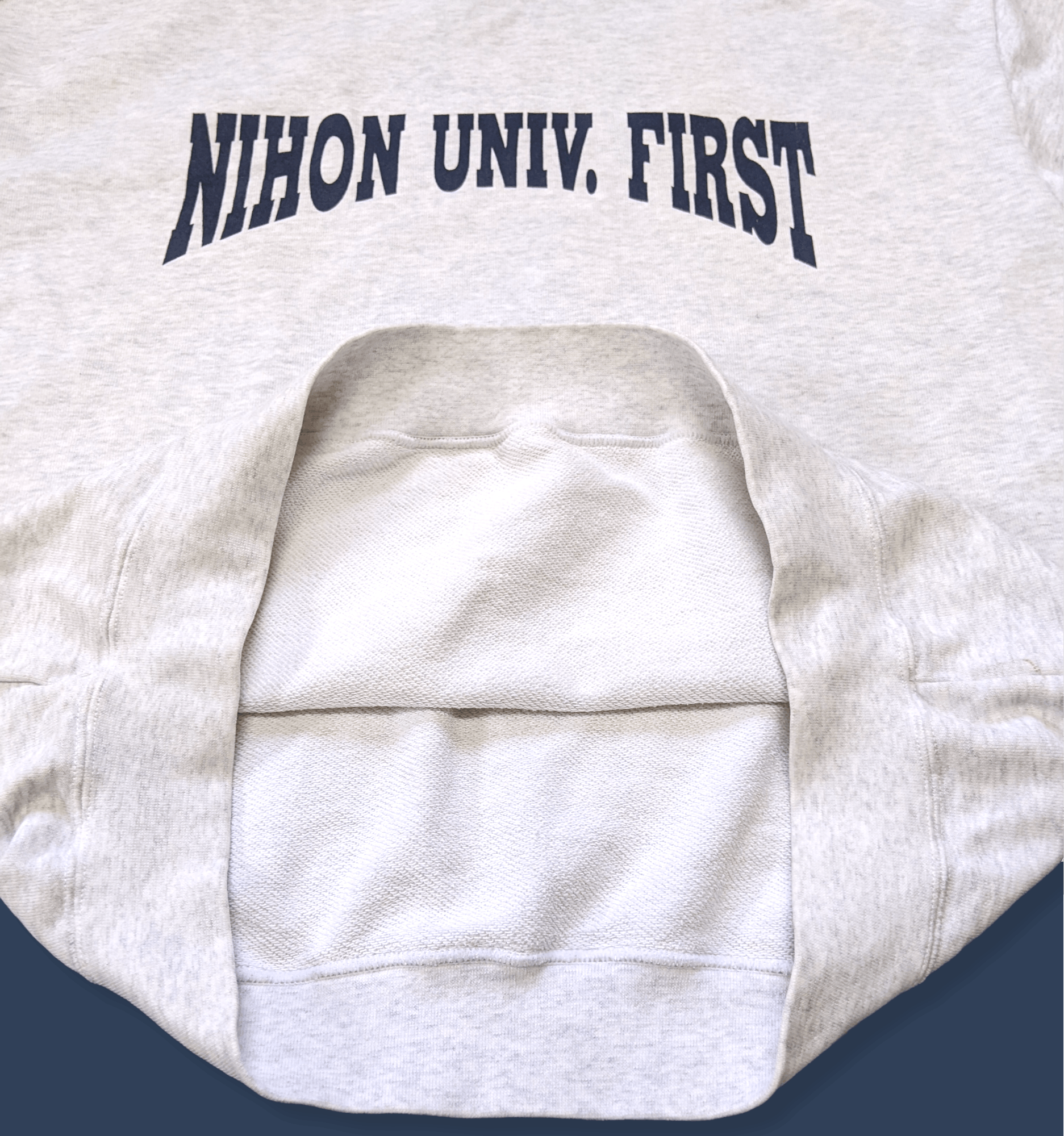 Japanese Brand × Russell Athletic × Vintage Vtg 80s Nihon University Japan College Thermal Sweatshirt Size US M / EU 48-50 / 2 - 4 Thumbnail