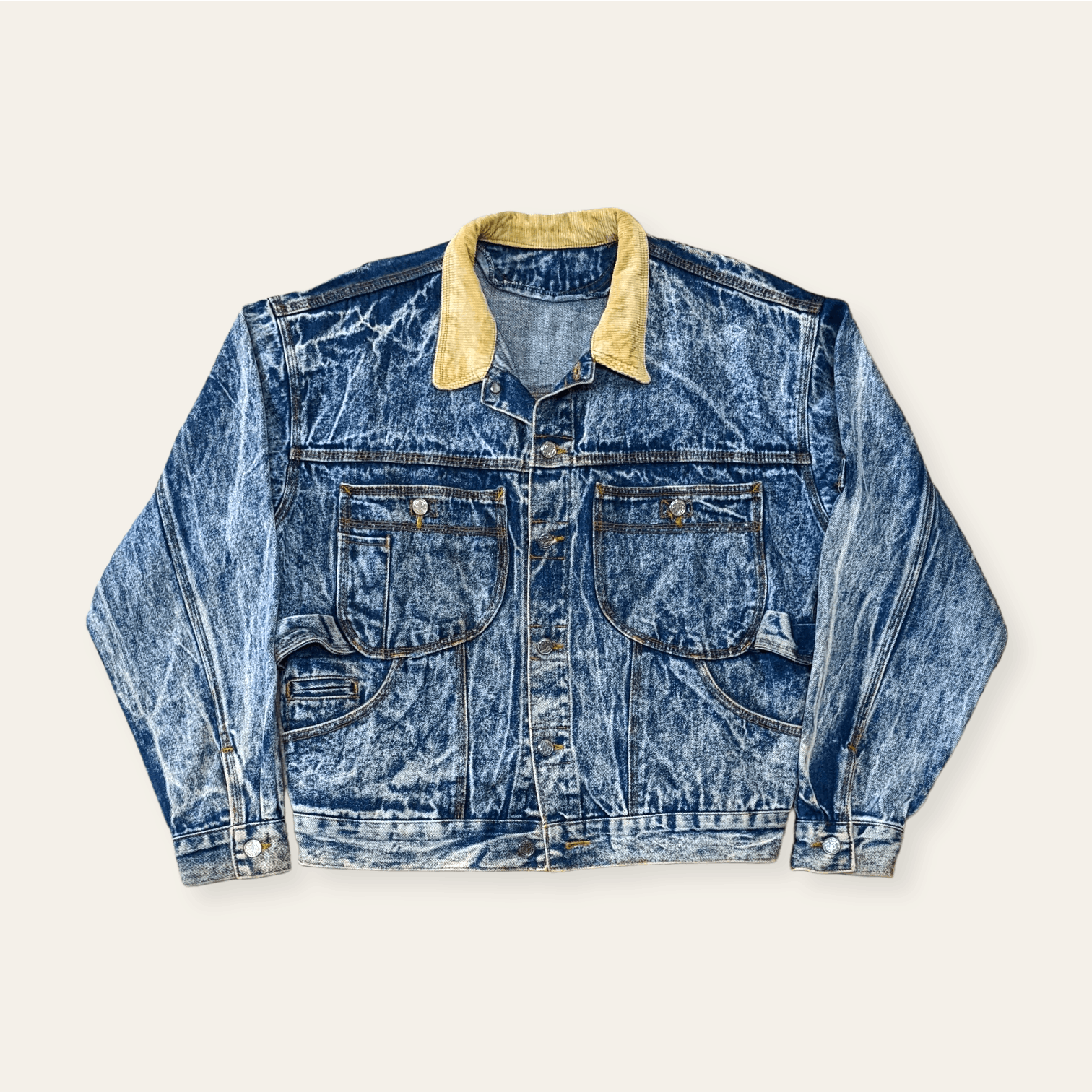Japanese Brand × Vintage Vintage 70s / 80s Japanese Brand Utility Denim Jacket Size US M / EU 48-50 / 2 - 1 Thumbnail