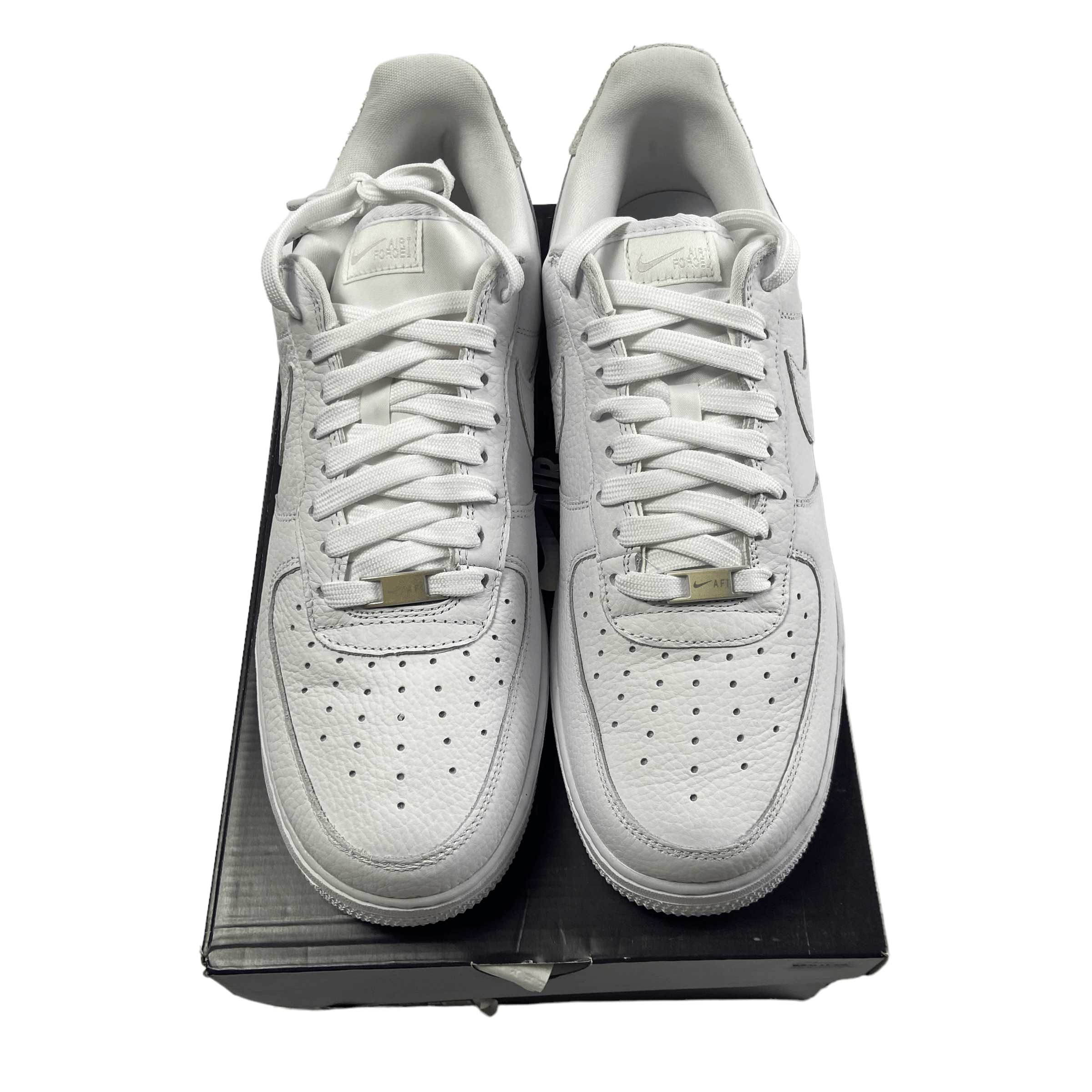 Nike NEW Nike AF1 low premium leather white Size US 12 / EU 45 - 3 Thumbnail