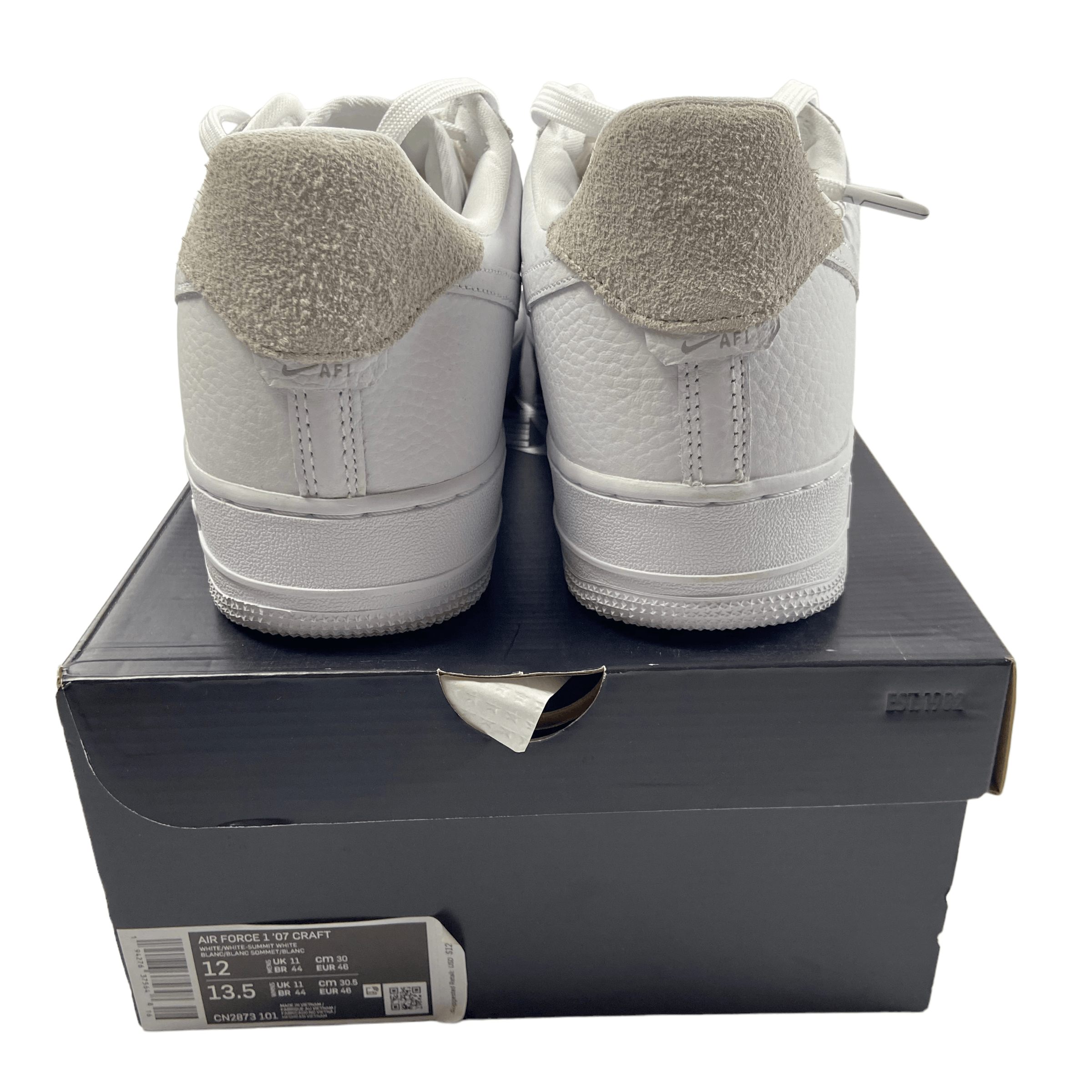 Nike NEW Nike AF1 low premium leather white Size US 12 / EU 45 - 4 Thumbnail