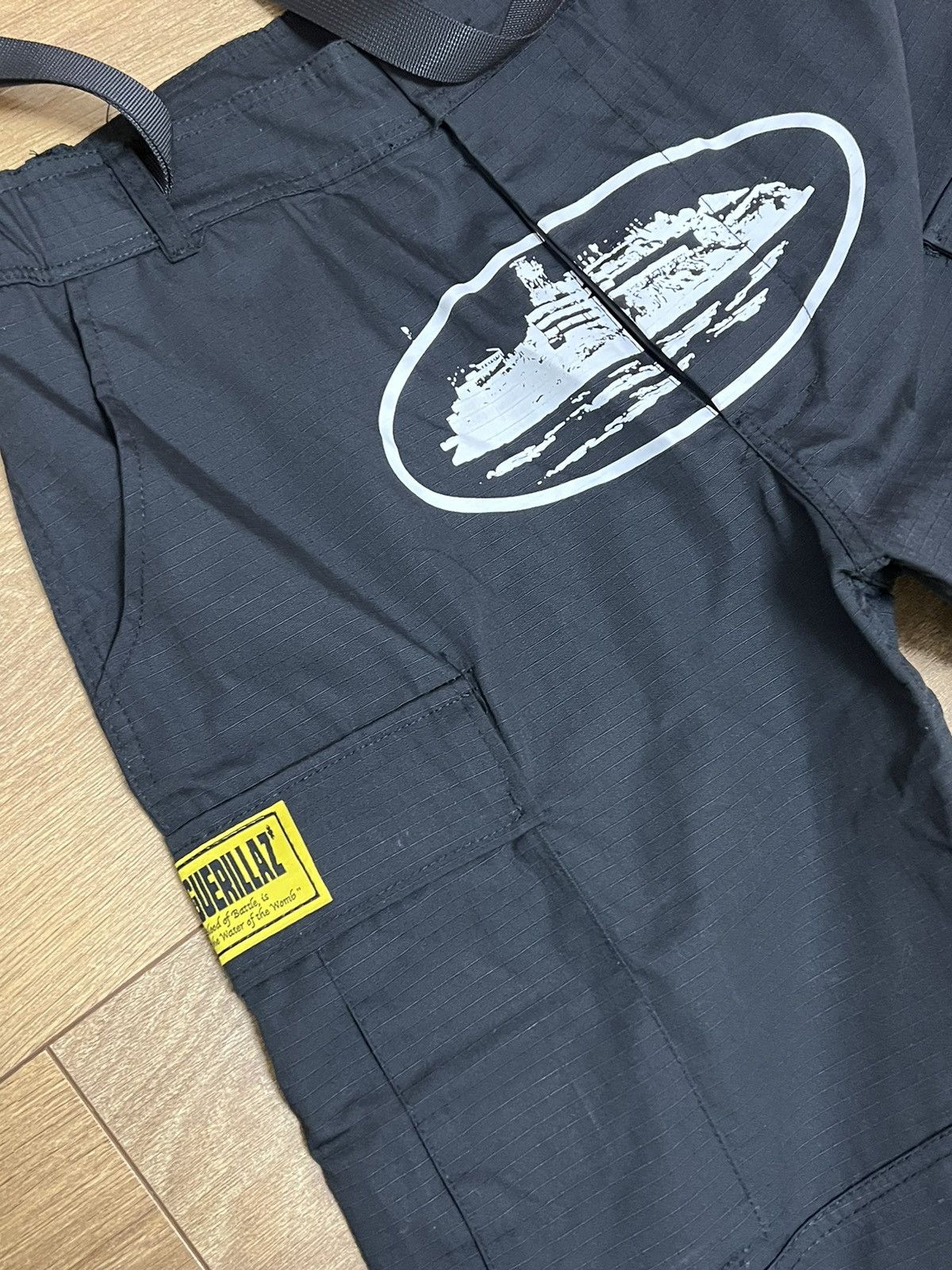 Corteiz Corteiz Black White Guerillaz Cargos (XS) | Grailed