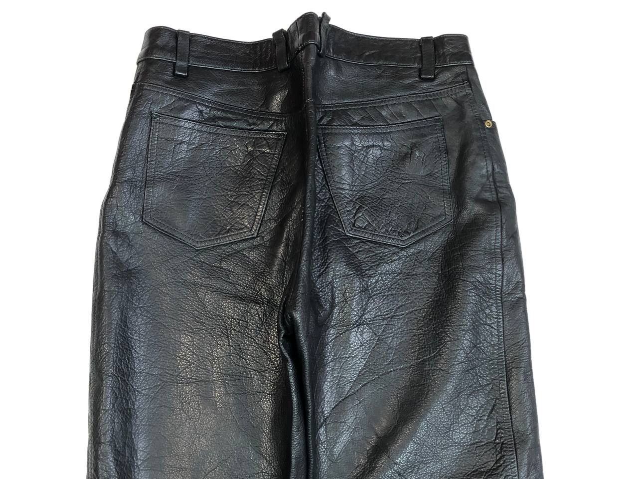Japanese Brand Leather Pants Black Japanese Style Size US 33 - 6 Thumbnail