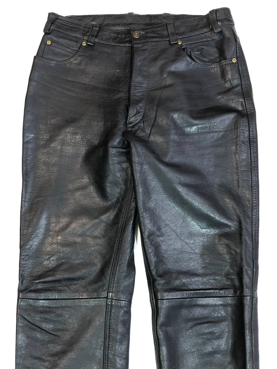Japanese Brand Leather Pants Black Japanese Style Size US 33 - 2 Thumbnail