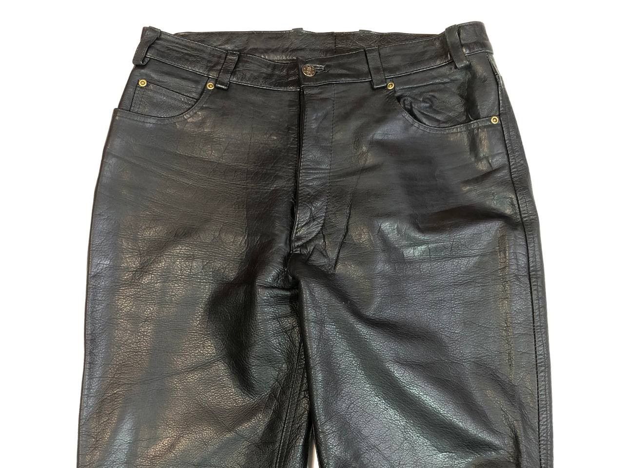 Japanese Brand Leather Pants Black Japanese Style Size US 33 - 3 Thumbnail