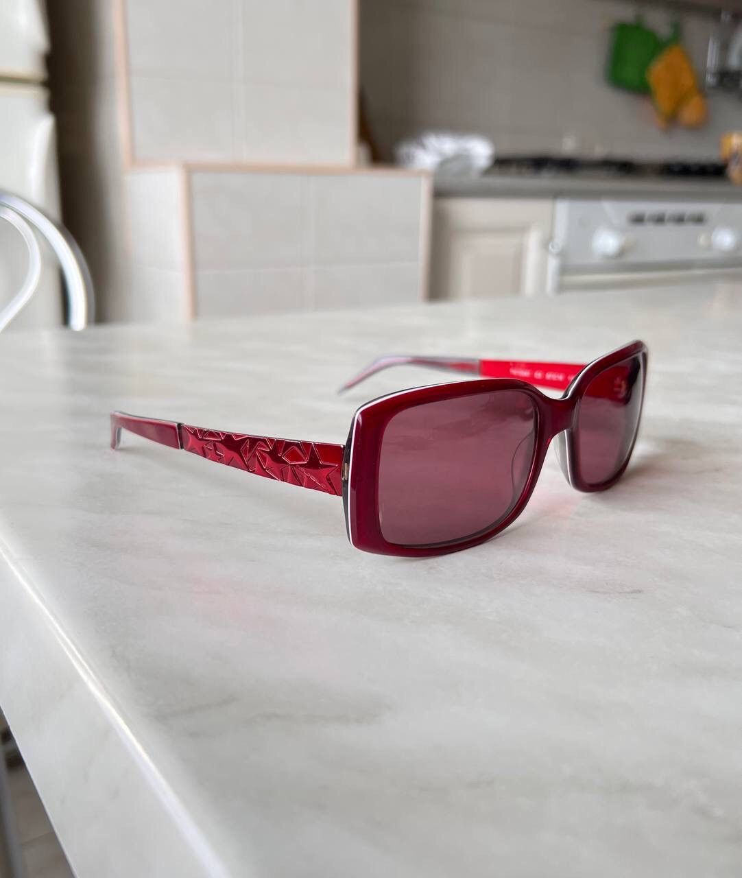 Japanese Brand × Thierry Mugler × Vintage Mugler Red Stars Vintage Sunglasses Size ONE SIZE - 1 Thumbnail