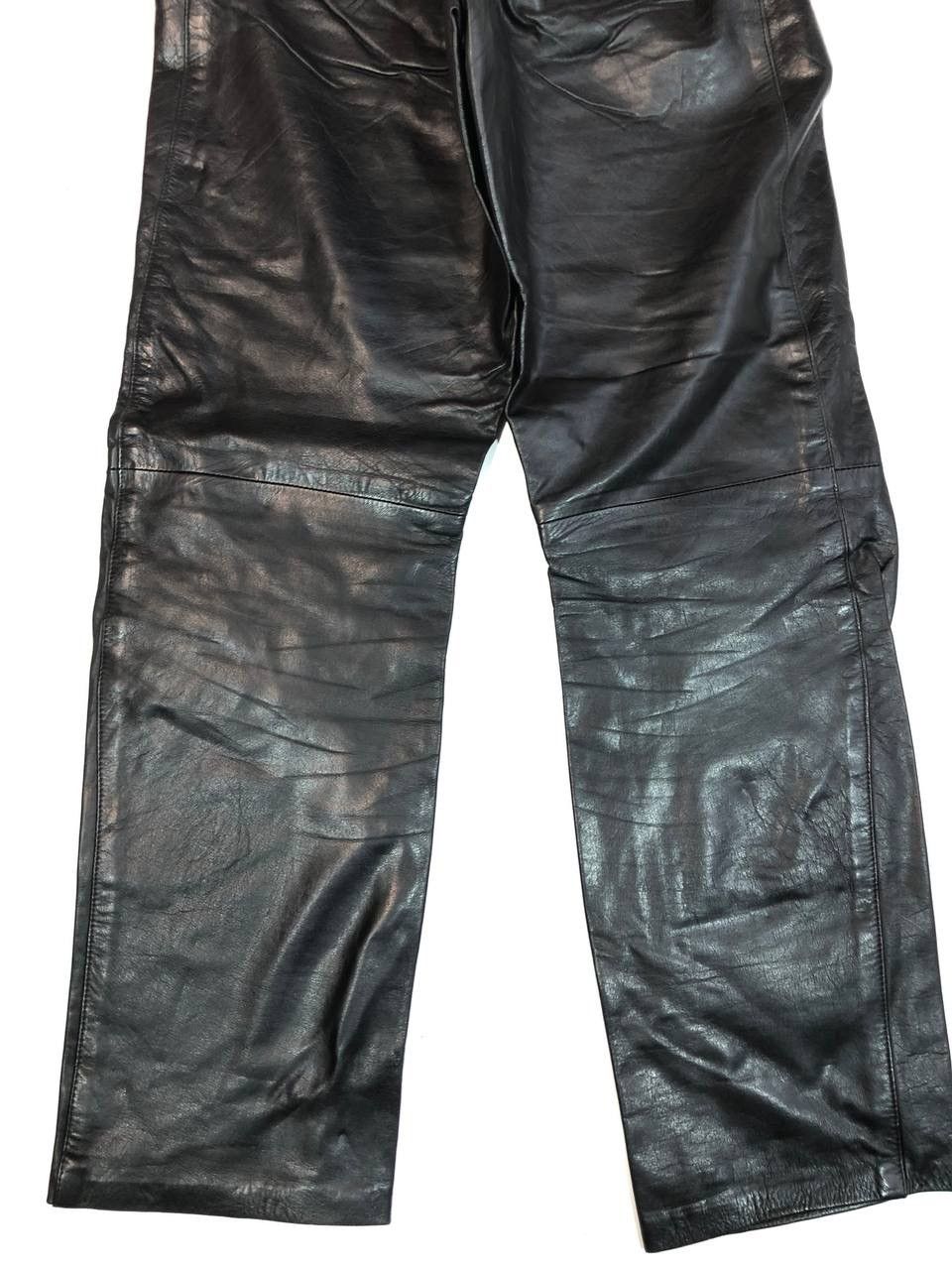 Genuine Leather × Leather × Vintage Leather Biker Pants Vintage Black Size US 28 / EU 44 - 6 Thumbnail