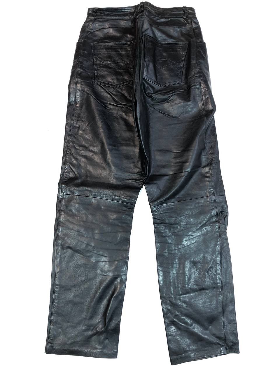 Genuine Leather × Leather × Vintage Leather Biker Pants Vintage Black Size US 28 / EU 44 - 4 Thumbnail