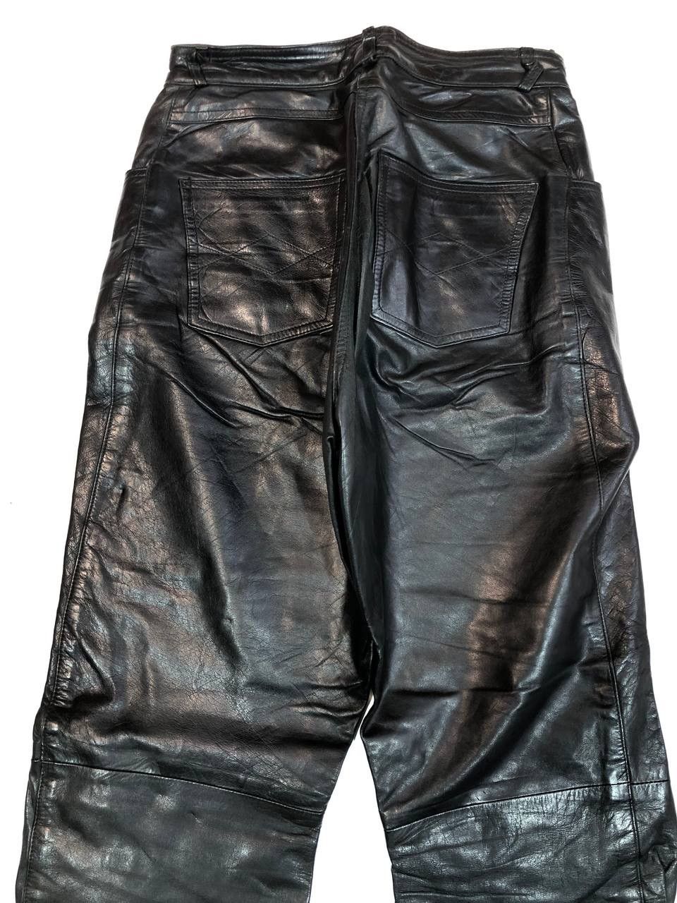 Genuine Leather × Leather × Vintage Leather Biker Pants Vintage Black Size US 28 / EU 44 - 5 Thumbnail