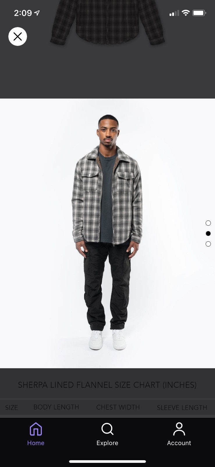 Richie Le Collection Sherpa Lined Flannel Jacket Size US L / EU 52-54 / 3 - 5 Thumbnail