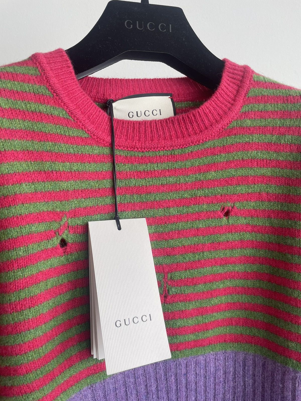 Gucci Gucci Super Runway Distressed Ripped Sweater Size US S / EU 44-46 / 1 - 18 Thumbnail