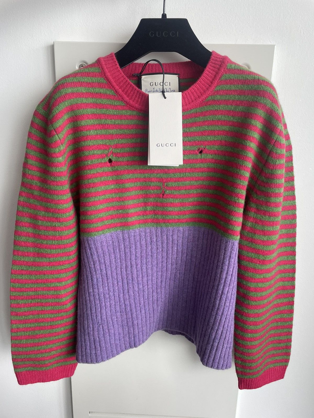 Gucci Gucci Super Runway Distressed Ripped Sweater Size US S / EU 44-46 / 1 - 17 Thumbnail