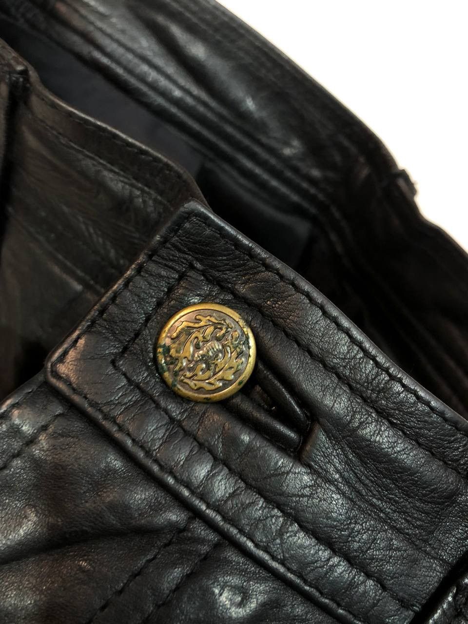 Genuine Leather × Leather × Vintage Leather Pants Vintage Black Size US 26 / EU 42 - 8 Thumbnail