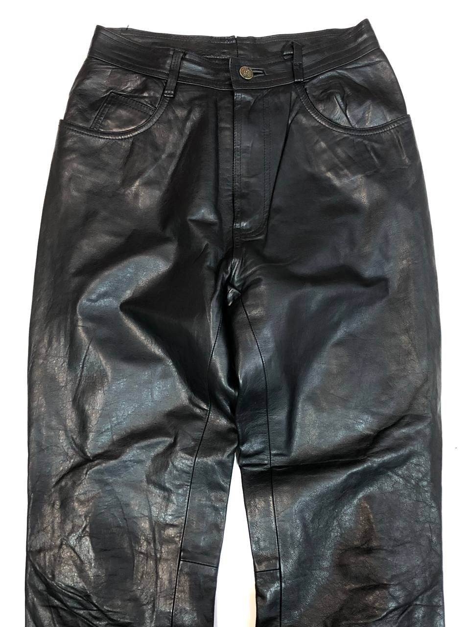 Genuine Leather × Leather × Vintage Leather Pants Vintage Black Size US 26 / EU 42 - 3 Thumbnail