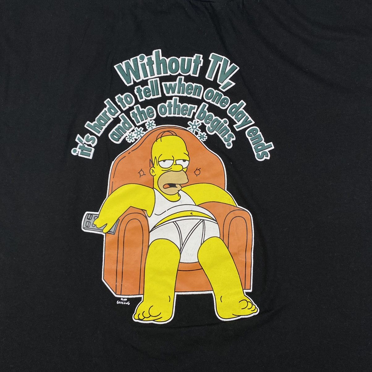 Other 2006 Vintage The Simpsons T Shirt Without TV it’s hard Vtg Size US XL / EU 56 / 4 - 2 Thumbnail