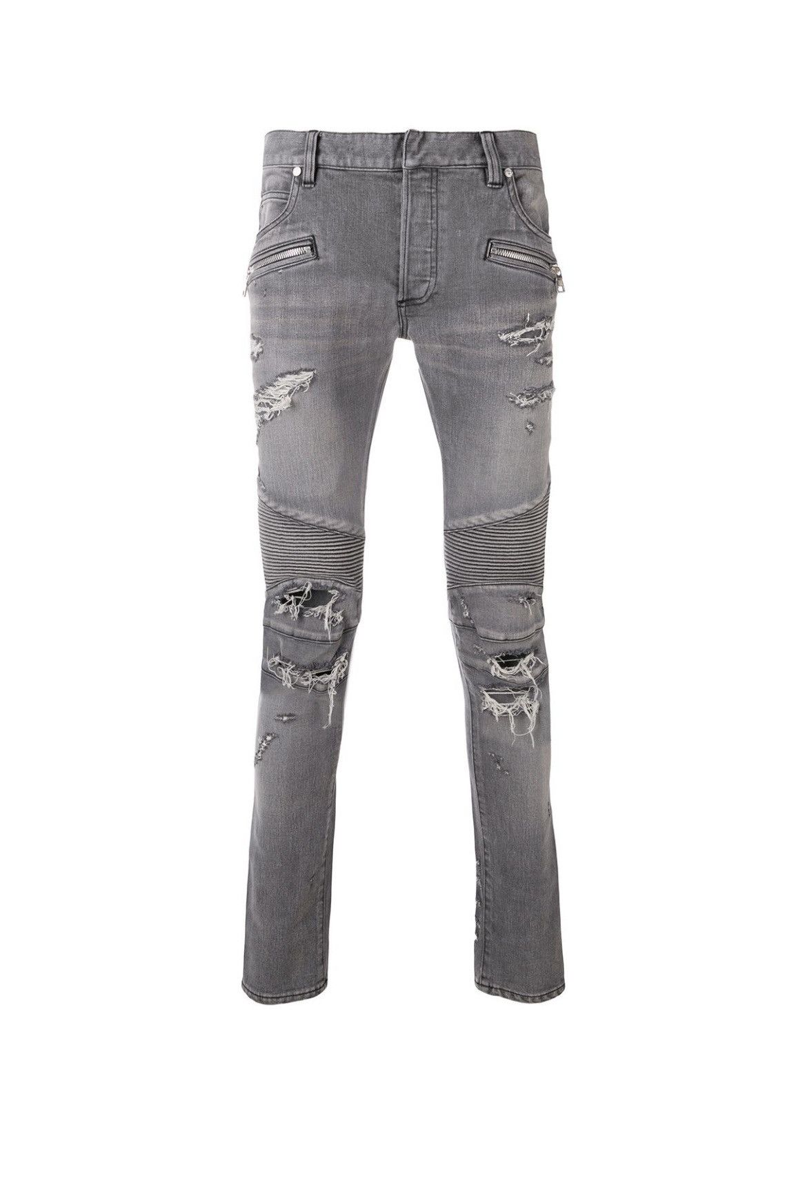 Balmain Skinny distressed biker jeans
