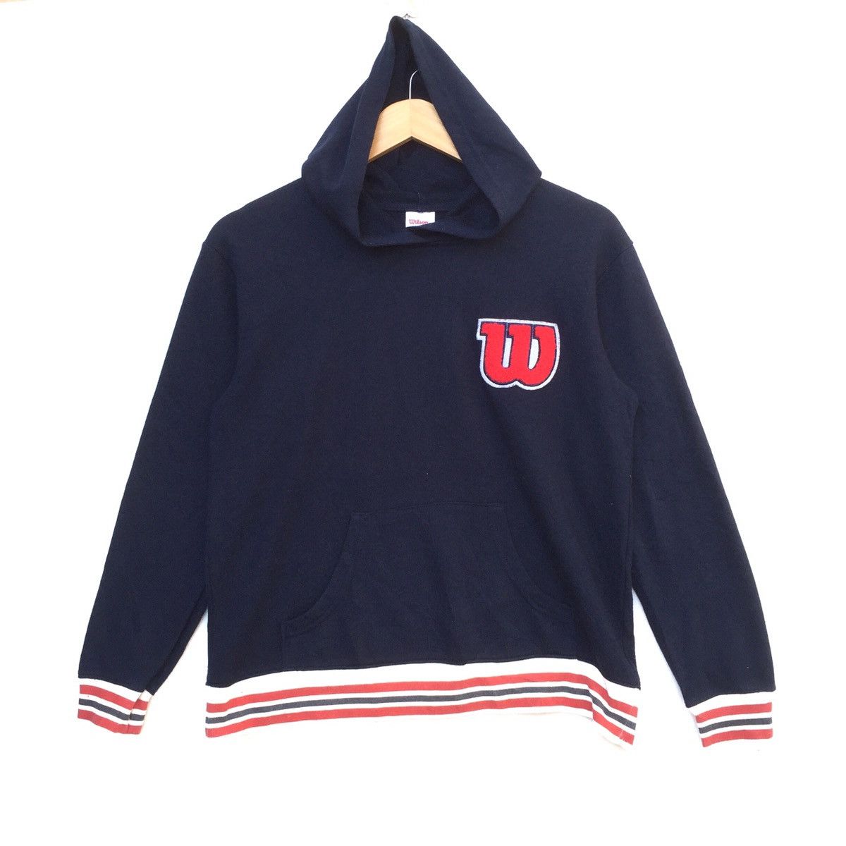 Wilson Athletics Logo Hoodie Block Colour Sweatshirt XS