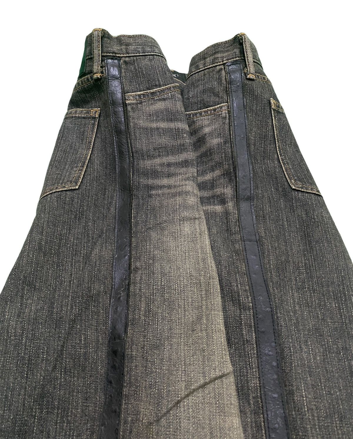 Sophnet. × uniform experiment Sophnet Phase Clawmark Leather Stripe Denim Jeans Size US 35 - 13 Thumbnail