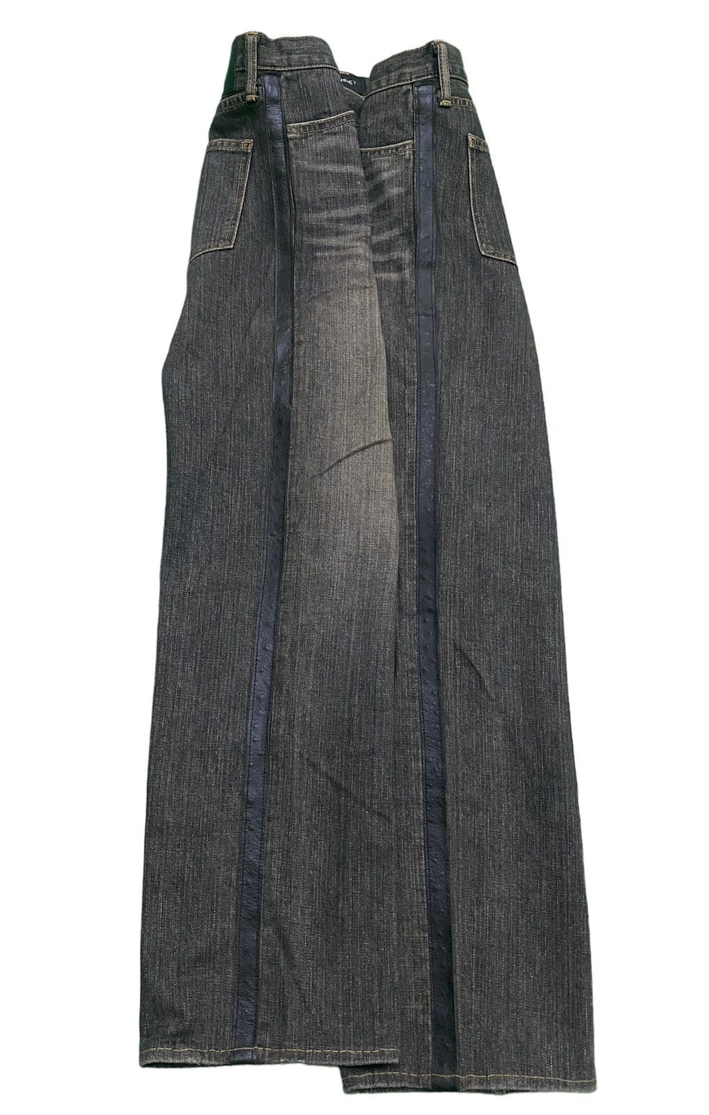 Sophnet. × uniform experiment Sophnet Phase Clawmark Leather Stripe Denim Jeans Size US 35 - 12 Thumbnail