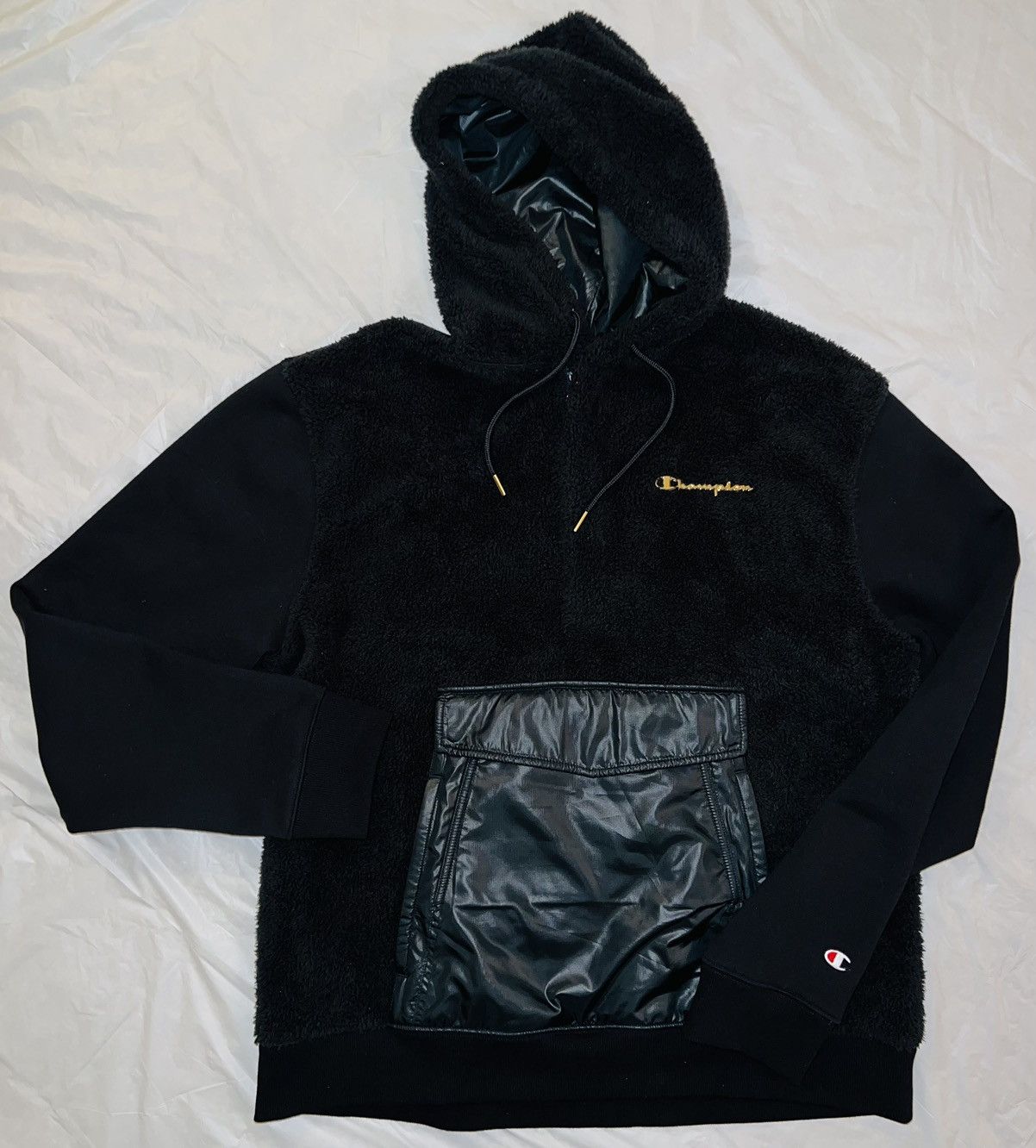 Champion faux fur hoodie hotsell