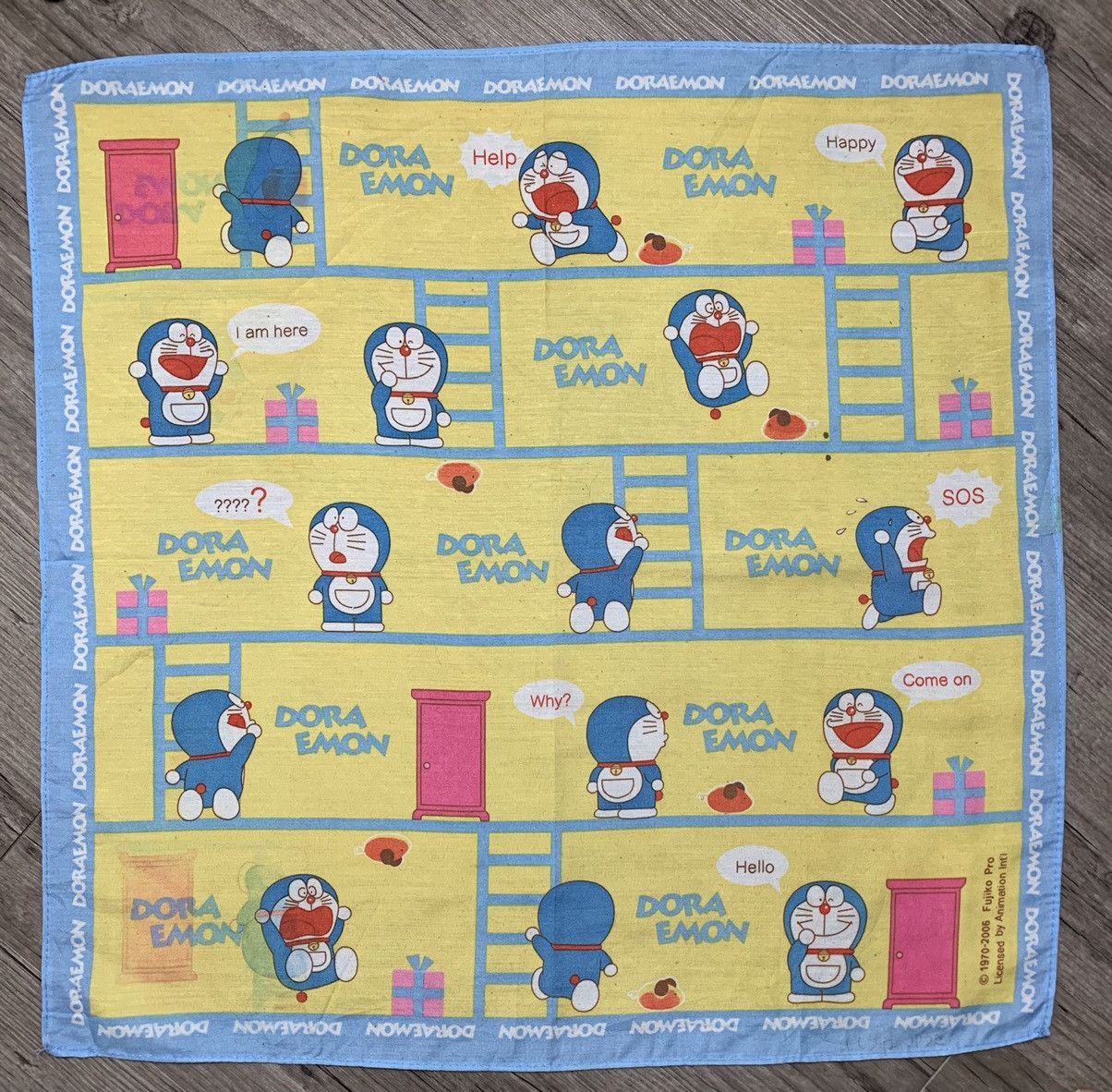 Anime DORAEMON HANDKERCHIEF NECKERCHIEF POCKETSQUARES Size ONE SIZE - 1 Thumbnail