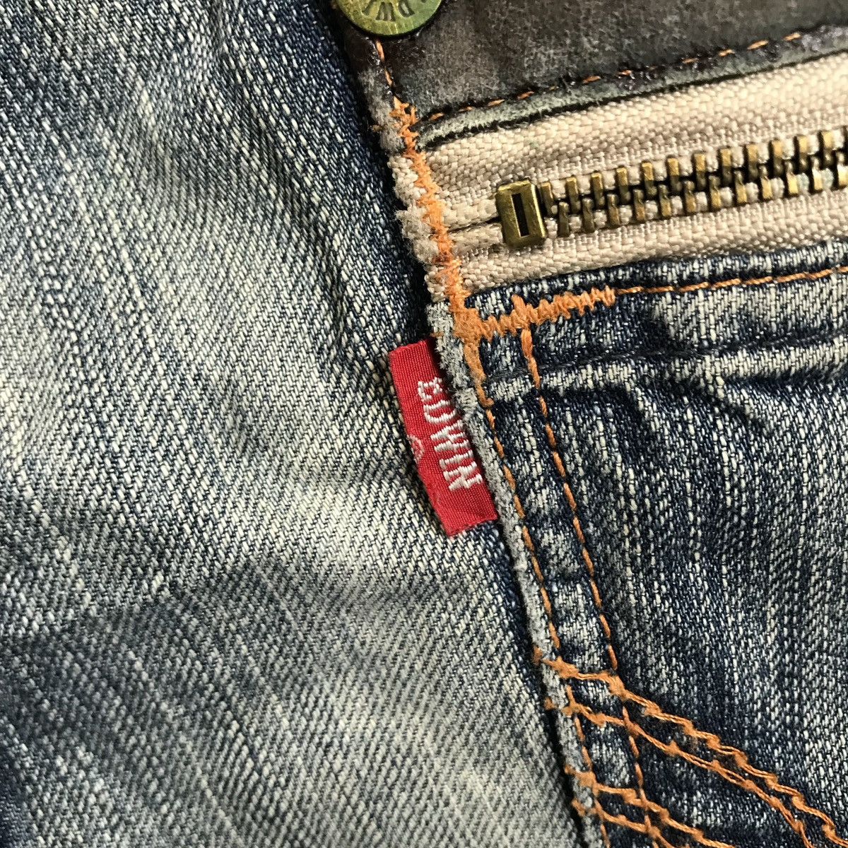 Edwin Vintage Edwin TRASHED Denim Jeans Size US 32 / EU 48 - 8 Thumbnail
