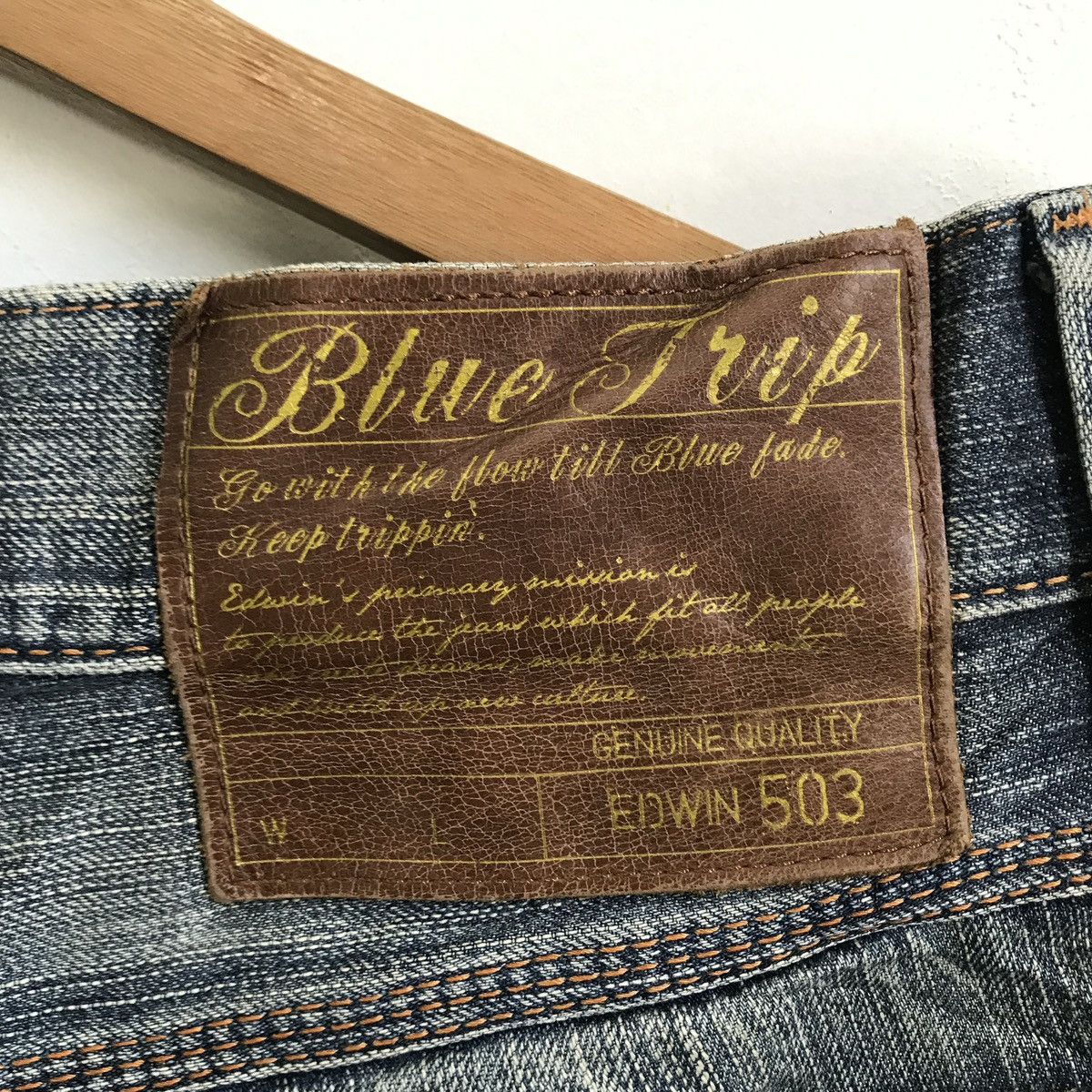 Edwin Vintage Edwin TRASHED Denim Jeans Size US 32 / EU 48 - 9 Thumbnail