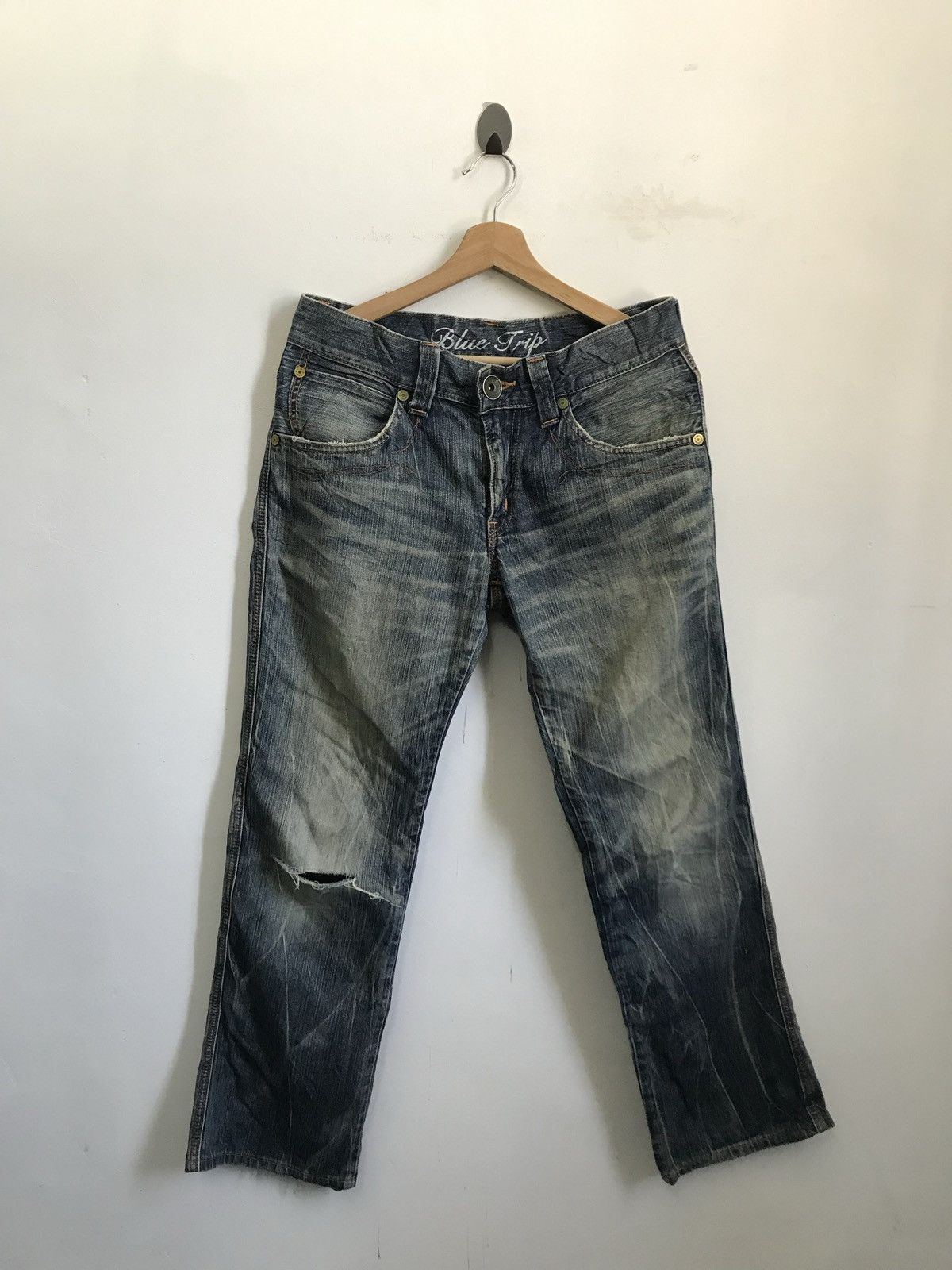 Edwin Vintage Edwin TRASHED Denim Jeans Size US 32 / EU 48 - 1 Thumbnail