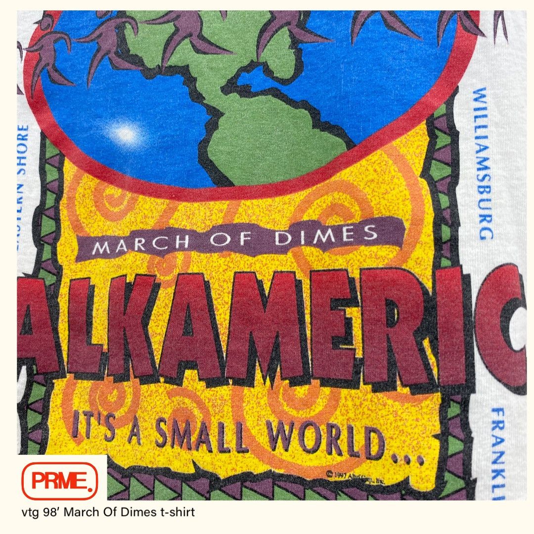 Fruit Of The Loom × Vintage vintage 90s 1998 MARCH OF DIMES WALKAMERICA VIRGINIA t-shirt Size US M / EU 48-50 / 2 - 6 Thumbnail