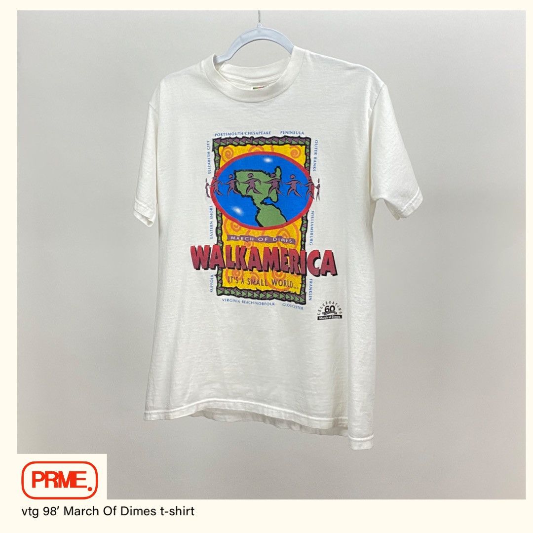 Fruit Of The Loom × Vintage vintage 90s 1998 MARCH OF DIMES WALKAMERICA VIRGINIA t-shirt Size US M / EU 48-50 / 2 - 3 Thumbnail