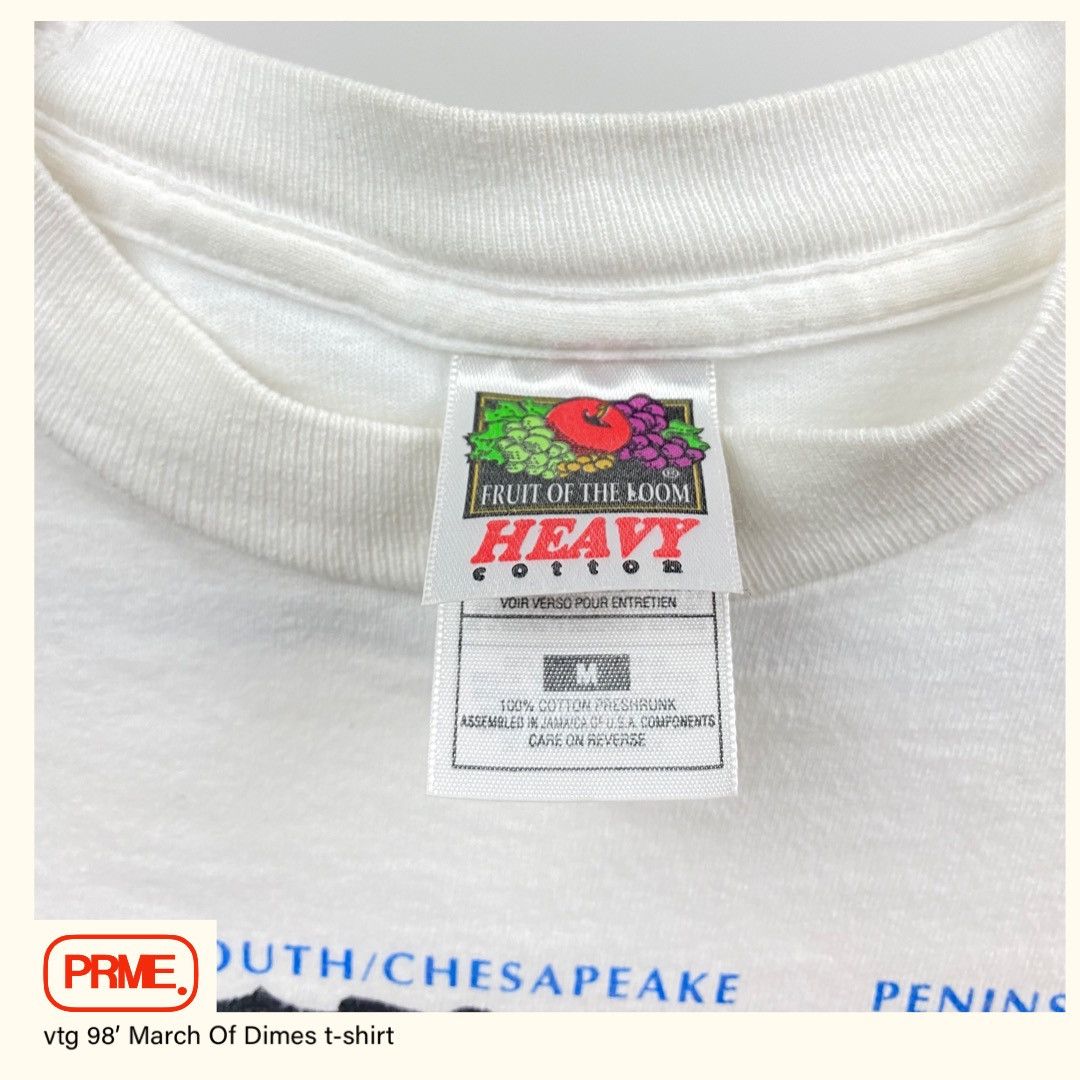 Fruit Of The Loom × Vintage vintage 90s 1998 MARCH OF DIMES WALKAMERICA VIRGINIA t-shirt Size US M / EU 48-50 / 2 - 8 Thumbnail