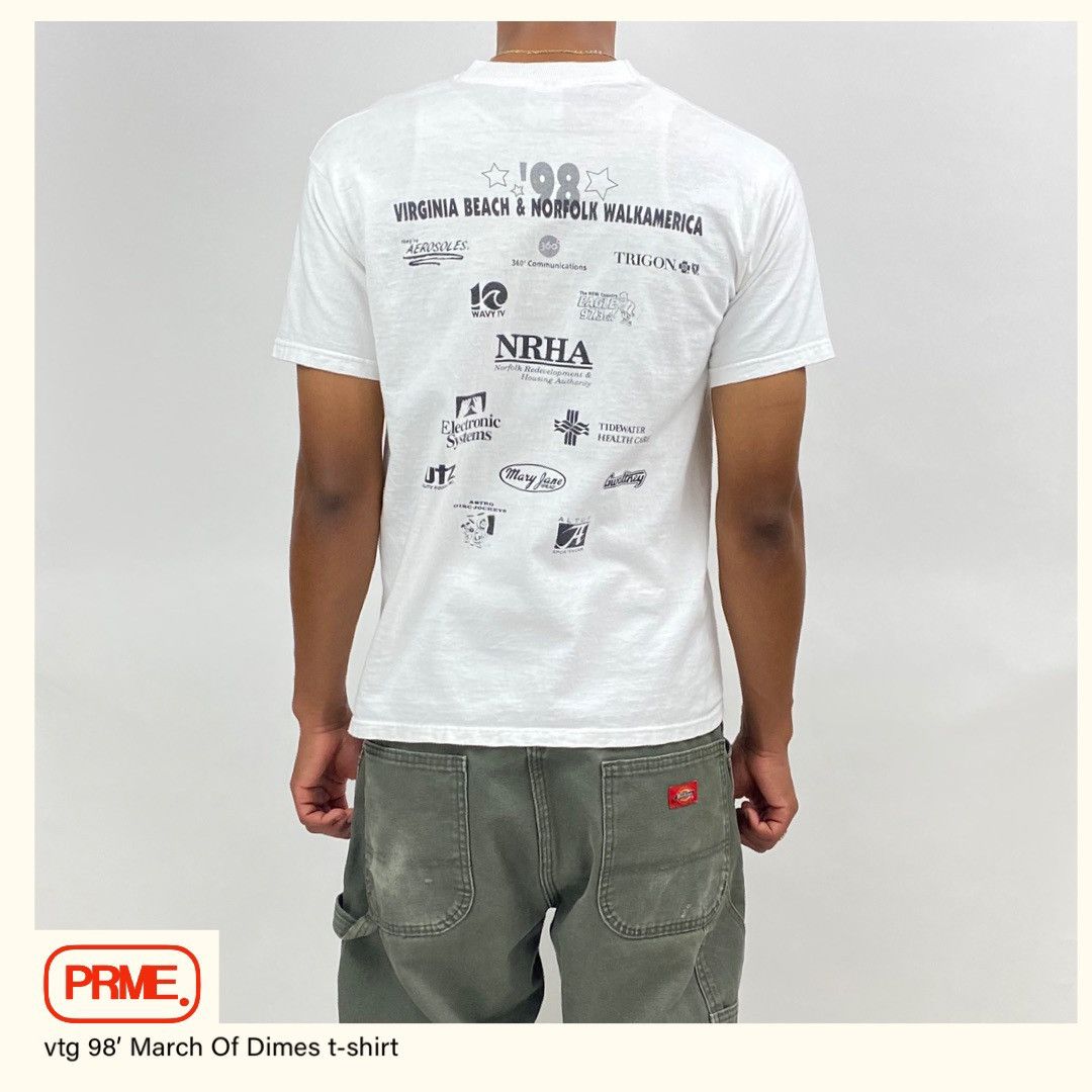 Fruit Of The Loom × Vintage vintage 90s 1998 MARCH OF DIMES WALKAMERICA VIRGINIA t-shirt Size US M / EU 48-50 / 2 - 5 Thumbnail