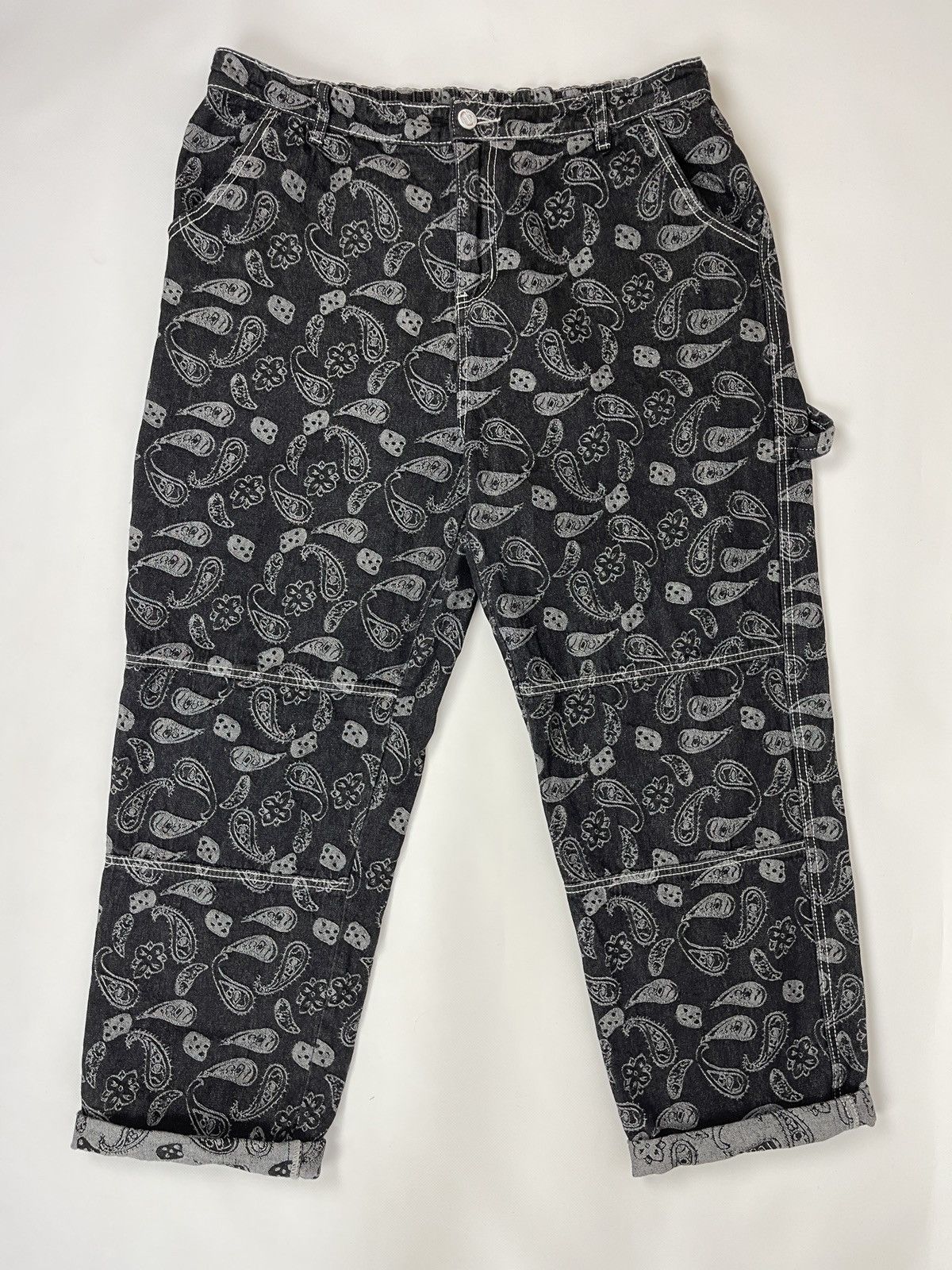 Japanese Brand Vintage double knee carhartt style workwear paisley pants Size US 36 / EU 52 - 3 Thumbnail