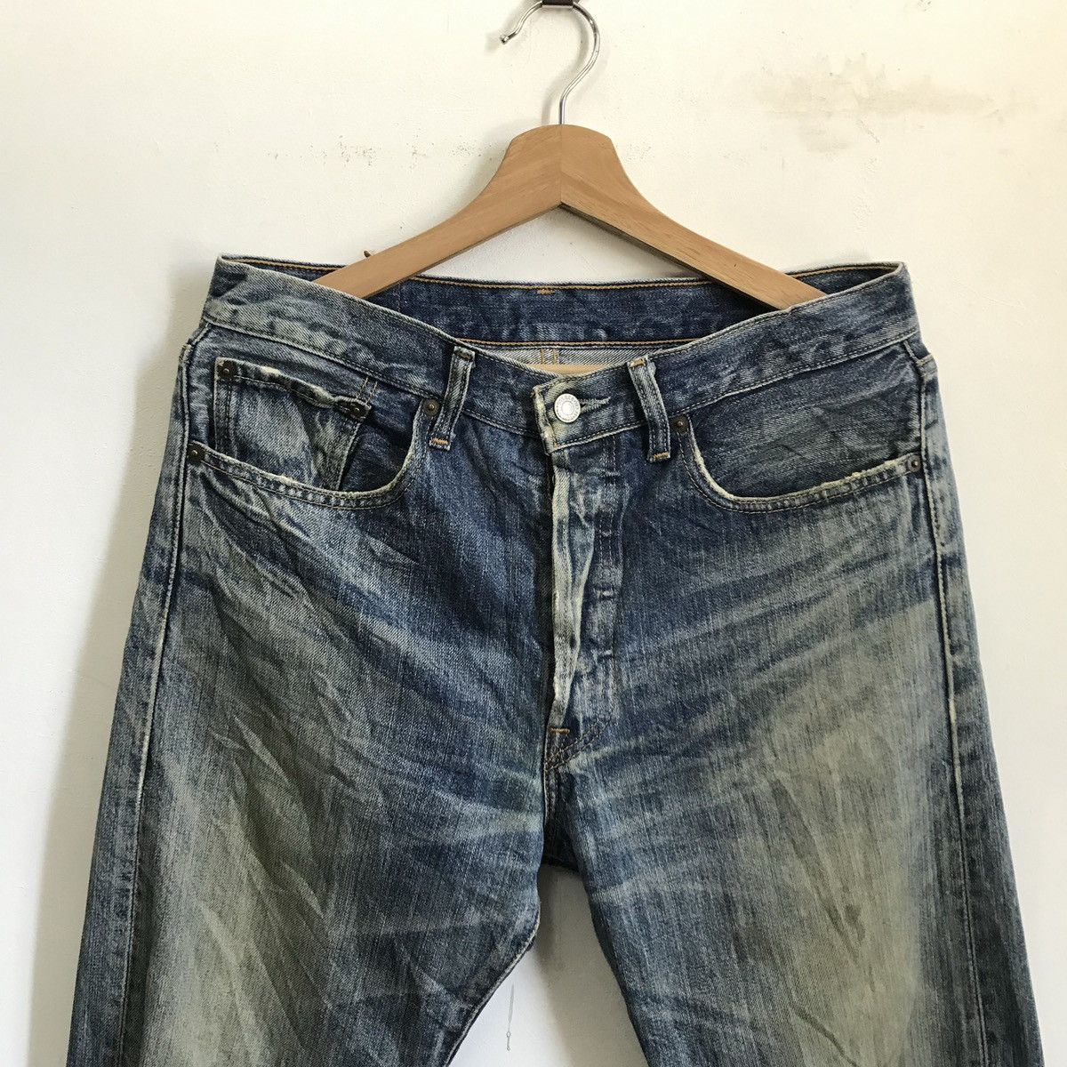 Levi's Vintage Levis 501 Distressed Denim Jeans Size US 31 - 2 Thumbnail