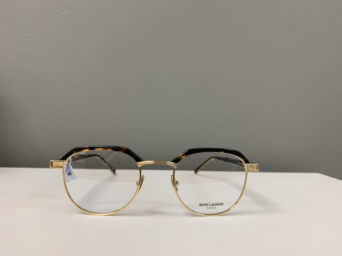 Saint Laurent Paris NEW Saint Laurent SL124 Gold Round Glasses Size ONE SIZE - 1 Thumbnail
