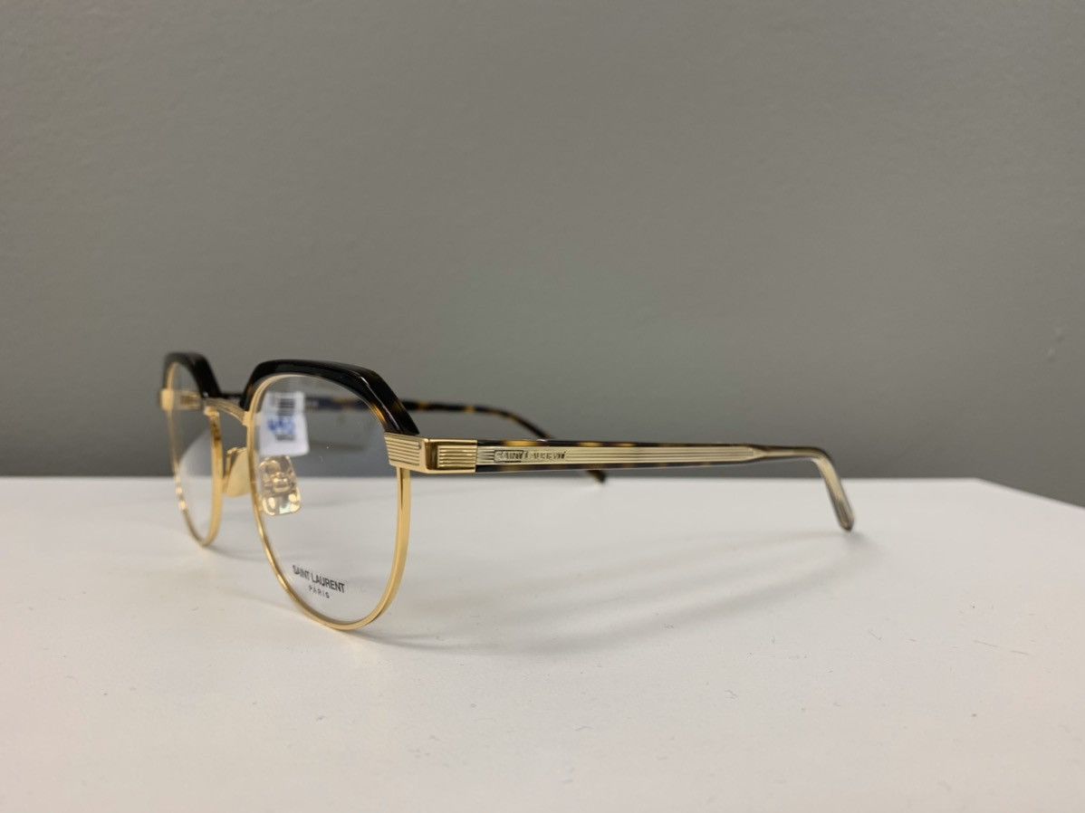 Saint Laurent Paris NEW Saint Laurent SL124 Gold Round Glasses Size ONE SIZE - 2 Thumbnail