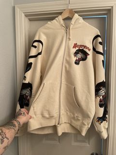 supreme hoodie with rhinestones