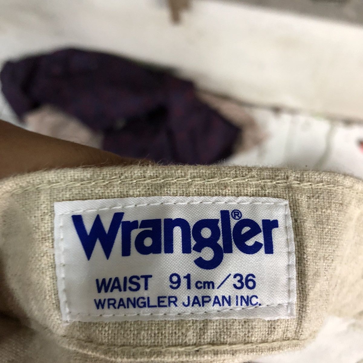 Japanese Brand DLL Wrangler vintage Cream Straight Pants #c1237 Size US 35 - 13 Thumbnail