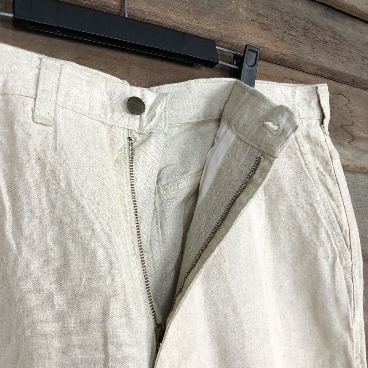 Japanese Brand DLL Wrangler vintage Cream Straight Pants #c1237 Size US 35 - 6 Thumbnail