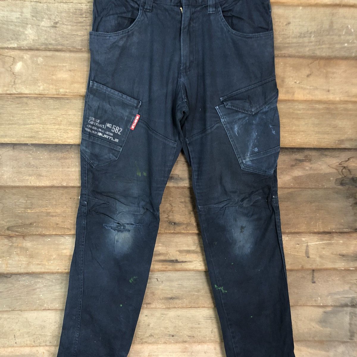 Faded Glory DLL Burtle Dark Blue Multipocket Tactical Cargo Pants #c1246 Size US 30 / EU 46 - 4 Thumbnail